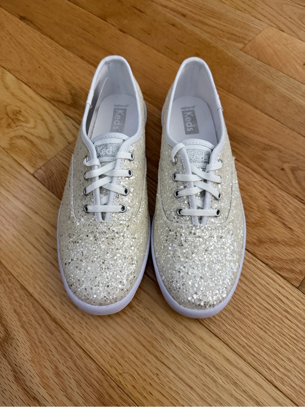 Women’s Keds Champion Glitter Celebrations Lace Up Sneakers In White